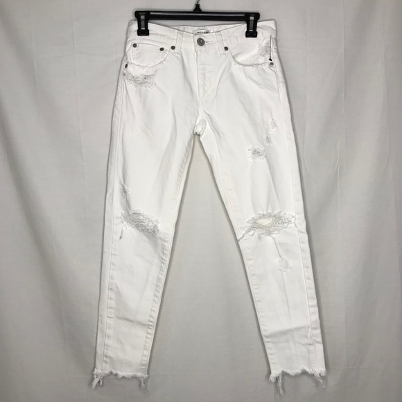 MOUSSY VINTAGE Deming Tapered White Jeans SIZE 25 - Picture 6 of 15